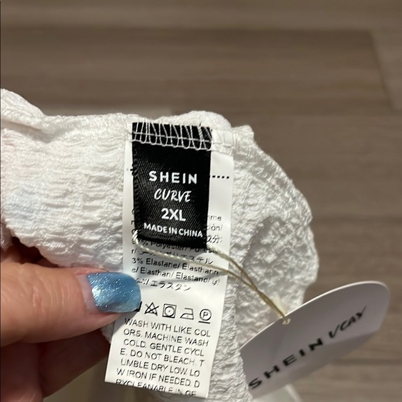 SHEIN White Tie-Front Women's Top - Picture 6 of 6